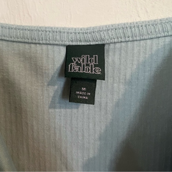 Wild Fable Tank Ruffled Tie Front Bodysuit M - Picture 4 of 7